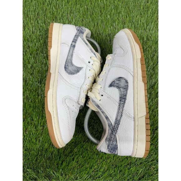 Size 8 - Nike Dunk Low Washed Denim Clean White gum bottom - Picture 6 of 9